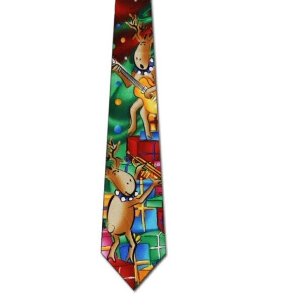 NWT Jerry Garcia Reindeer Holiday Jam Collector's Edition Christmas Tie - Picture 6 of 10